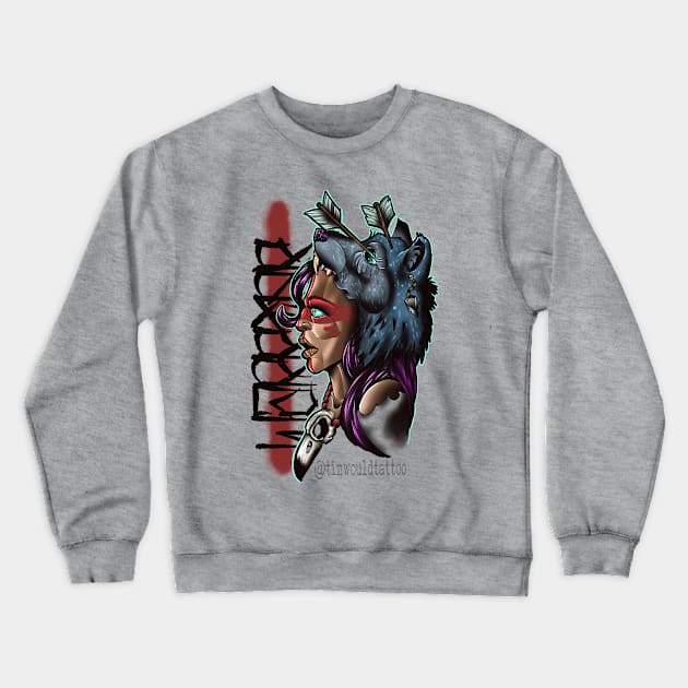 Warrior Woman Crewneck Sweatshirt by Timwould